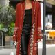 Bohemian Tassel Hem Open Front Duster Cardigan