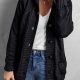 Button Front Hooded Cardigan with Pockets