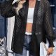 Comfortable Loose Jacquard  Fresh Fashion Casual Solid Color Cardigan – Closed – Bishop – Poet – Jewel