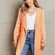 Double Take Ribbed Open Front Cardigan