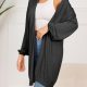 Dropped Shoulder Open Front Longline Cardigan